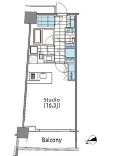 コンフォリア新宿イーストサイドタワー 707 間取り図