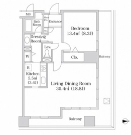 ヨコソーレインボータワーハイツ 1806 間取り図