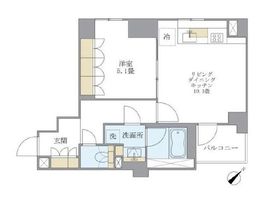 アパートメンツ不動前 203 間取り図