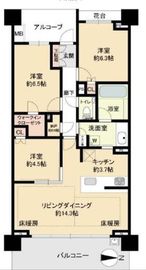 プラウド駒場 3階 間取り図