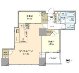 シティタワーズ豊洲ザ・ツイン ノースタワー 35階 間取り図