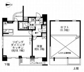 レジディア新宿イースト2 1004 間取り図