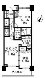 シャンピアグランデ深沢 605 間取り図