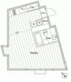 ルクレ南青山 202 間取り図