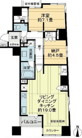 ライオンズクオーレ東京八丁堀 10階 間取り図