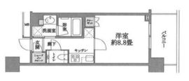 クロスエアタワー 5階 間取り図