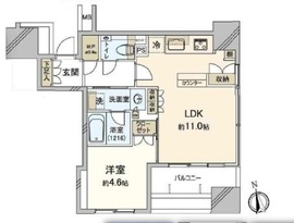 パークリュクス恵比寿 11階 間取り図