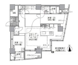 アクティ汐留 4206 間取り図