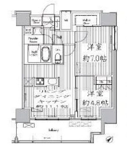 ヒューリック荏原 1001 間取り図