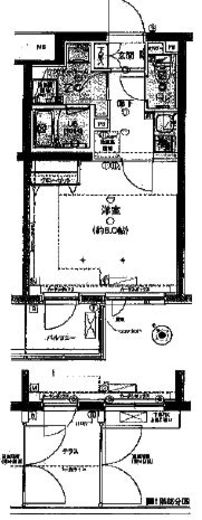 ジェノヴィア三軒茶屋グリーンヴェール 106 間取り図