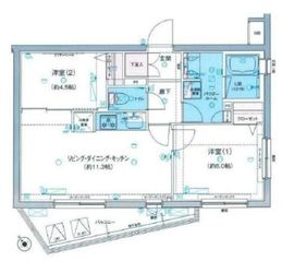 ジェノヴィア三軒茶屋グリーンヴェール 205 間取り図