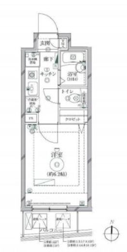 リクレイシア西麻布 1-1002 間取り図