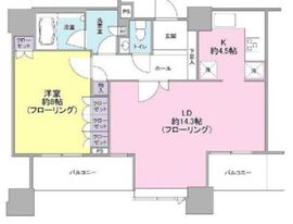 白金タワー 21階 間取り図