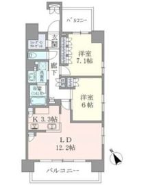 ブリリア品川戸越耀邸 8階 間取り図