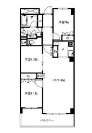 代々木山手パークハウス 6階 間取り図