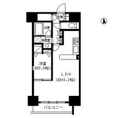 パークキューブ東品川 908 間取り図