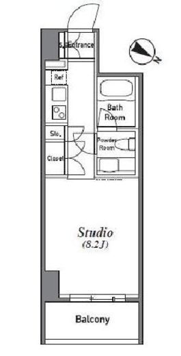 アジリア南麻布J's 605 間取り図