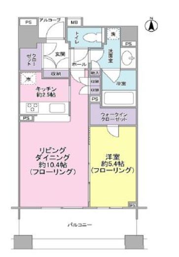 クオリア目黒大橋ウエスト 3階 間取り図