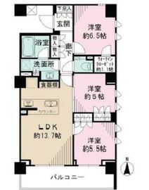 ザ・パークハウス柿の木坂 2階 間取り図