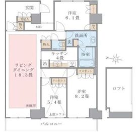 ブリリアイスト東雲キャナルコート 1408 間取り図