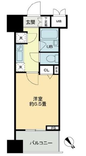 クロスレジデンス蒲田 206 間取り図