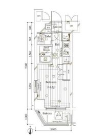ガリシアヒルズ西麻布EAST 8階 間取り図