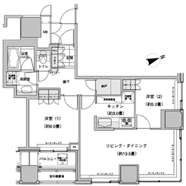 ウエストパークタワー池袋 1113 間取り図