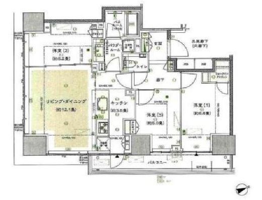 東京ベイシティタワー 18階 間取り図