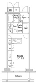 コンフォリア北参道 1108 間取り図