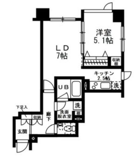 アーバンパーク麻布十番 804 間取り図