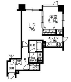 アーバンパーク麻布十番 804 間取り図