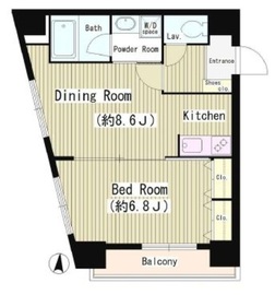 バンブー岩本町 201 間取り図