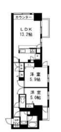 ムルーエ築地 406 間取り図