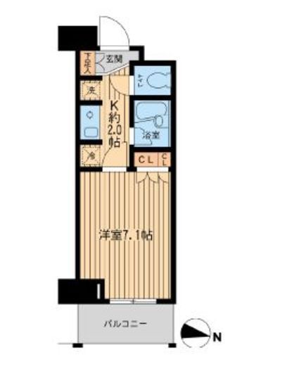 エコロジー東陽町 1208 間取り図