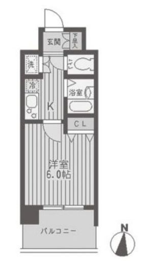 レジディア両国 305 間取り図