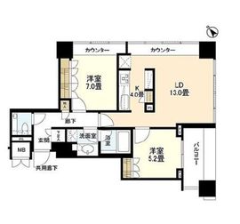 グランスイート麻布台ヒルトップタワー 7階 間取り図