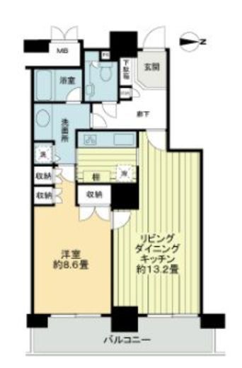 サンクォーレタワー 8階 間取り図