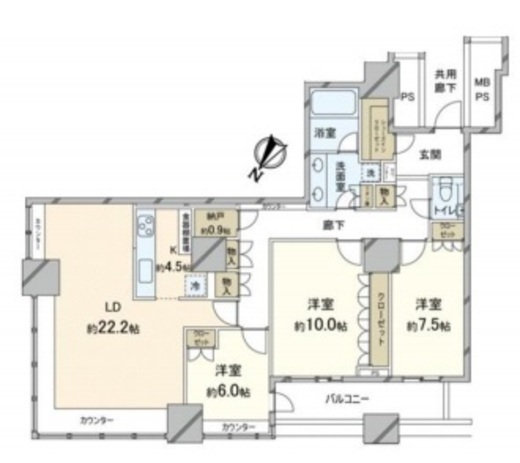 ザ・東京タワーズ シータワー 29階 間取り図