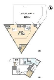 ディームス等々力 702 間取り図