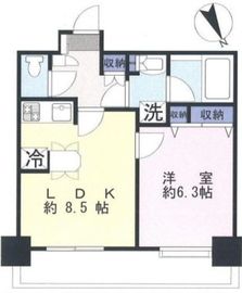 ヴィルヌーブタワー駒沢 6階 間取り図