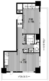 西新宿パークサイドタワー 6階 間取り図