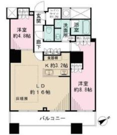 ザ・パークハウス西新宿タワー60 36階 間取り図