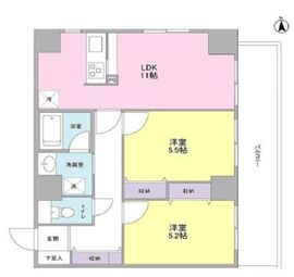 グランドゥール広尾 6階 間取り図