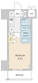 プラウドフラット神楽坂2 409 間取り図