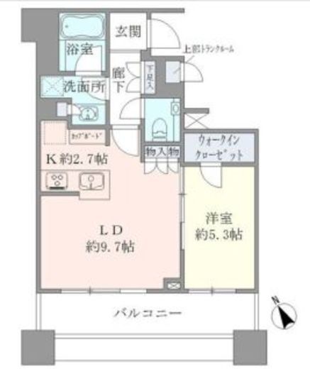 ブリリアタワーズ目黒 13階 間取り図