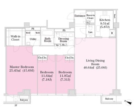 レジディア市谷砂土原 N302 間取り図