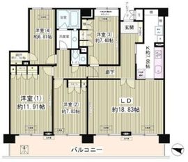 マーシュフィールド四番町 1202 間取り図