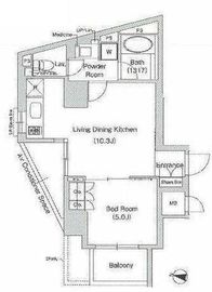 コンフォリア文京春日 501 間取り図