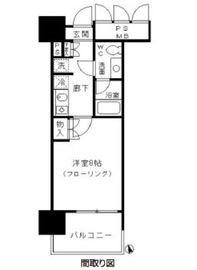 フォンテーヌ芝浦 808 間取り図