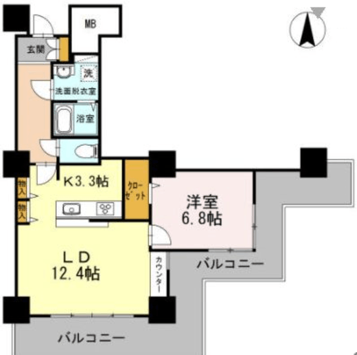 品川シーサイドビュータワー1 408 間取り図